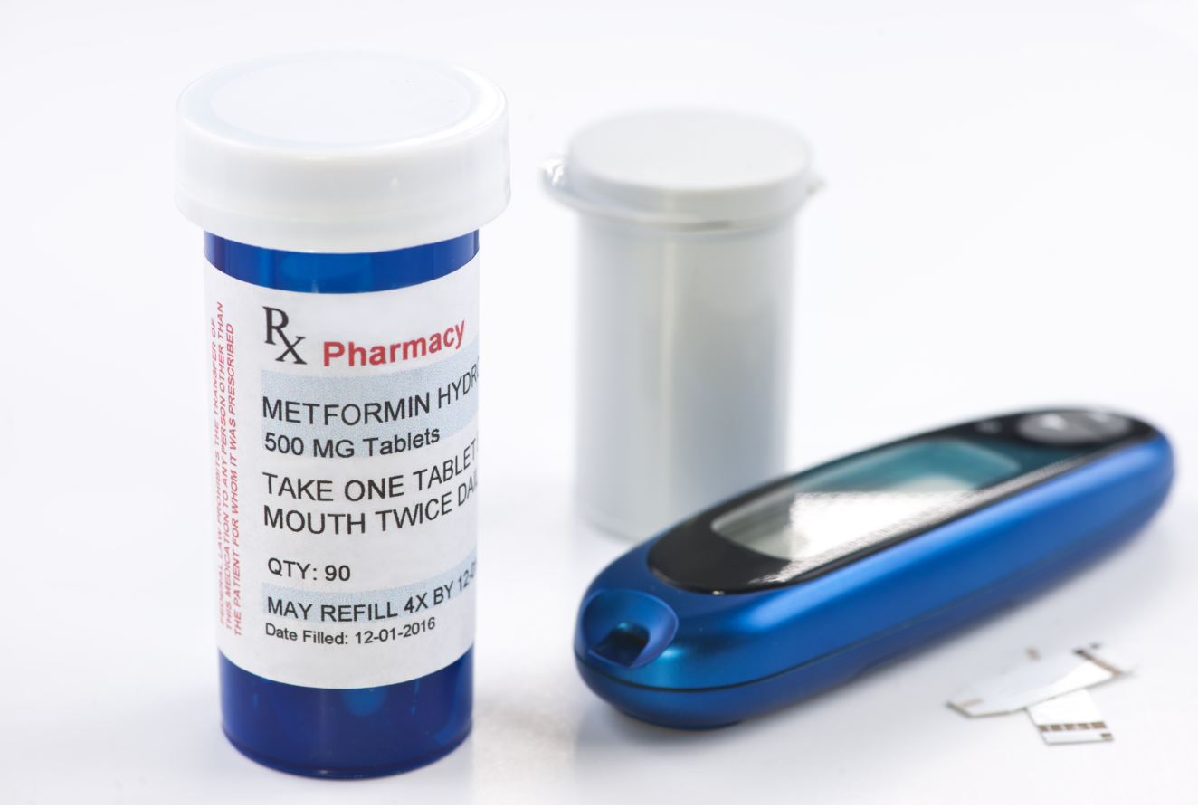 prescription bottle of metformin