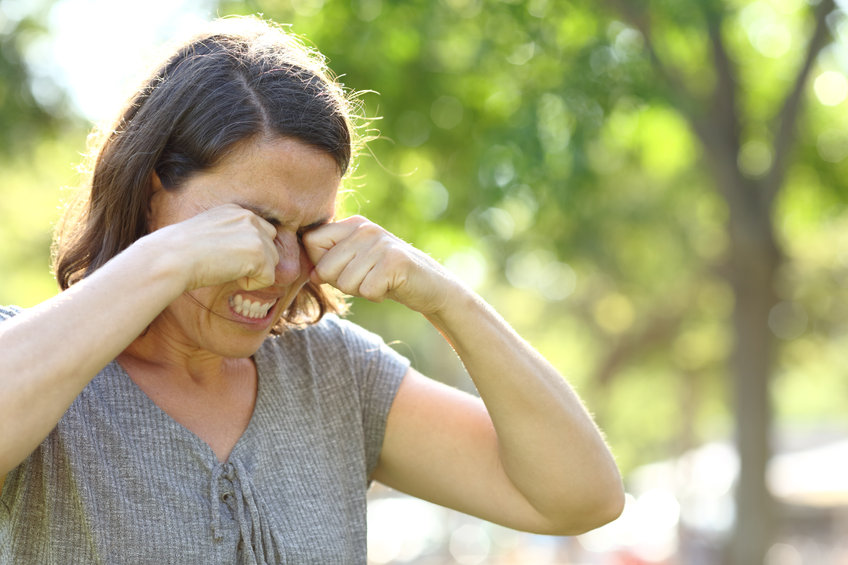 Allergies can cause itchy eyes